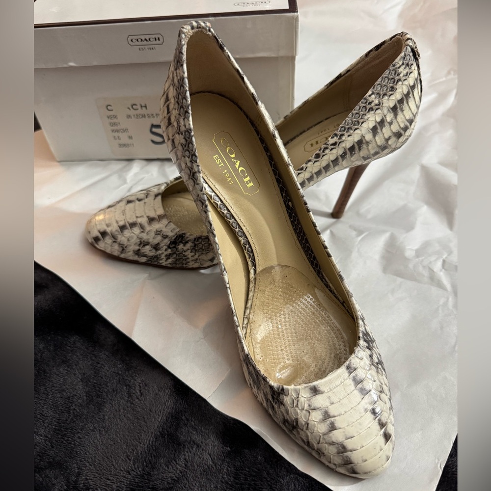 Coach Women's Snakeskin Pattern Heels